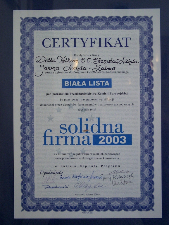 SOLIDNA FIRMA 2003