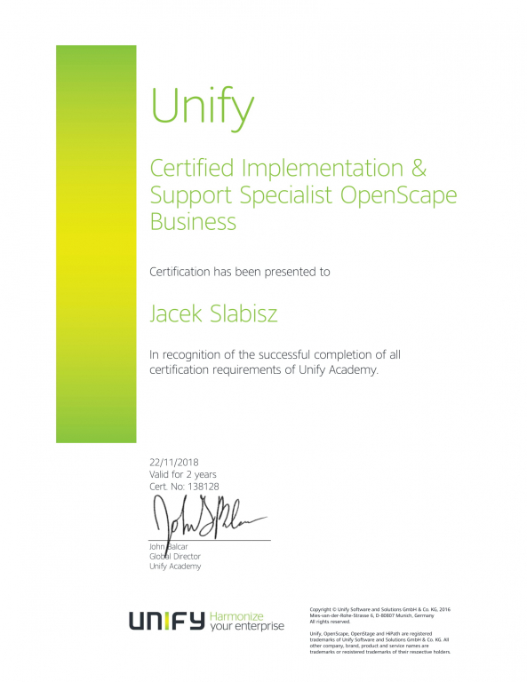 Certified implementation & Support Specjalist OS Business-1