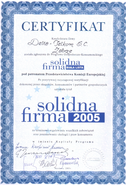 Biała Lista Solidna Firma 2005